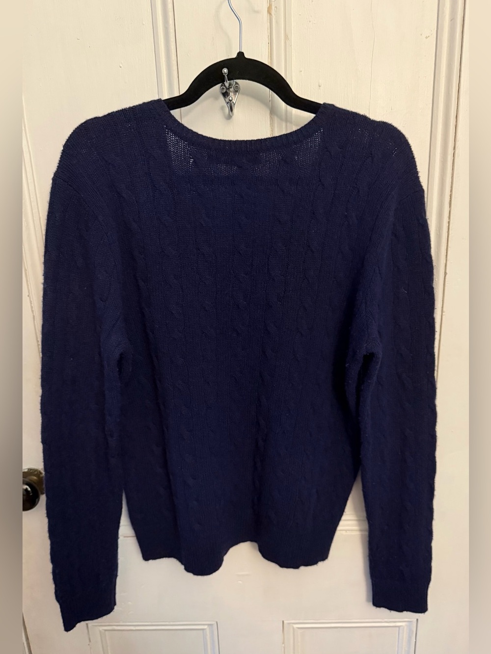 Polo Ralph Lauren Women’s Cable-Knit Wool-Cashmere V-Neck Sweater Size XL - Picture 6 of 6